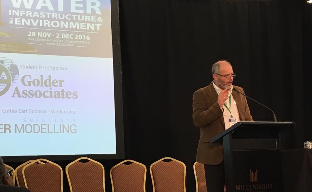 Mark Babister presenting at HWRS 2016
