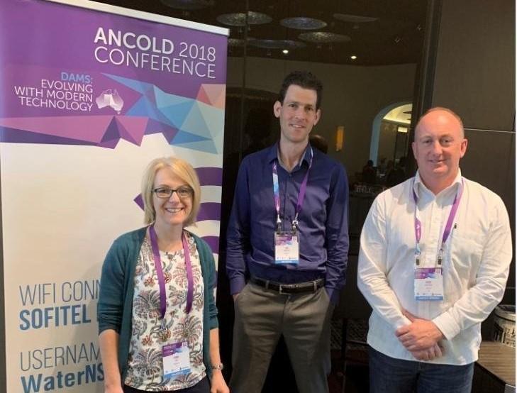 Fiona Ling, Kim Robinson and David Krushka at ANCOLD conference